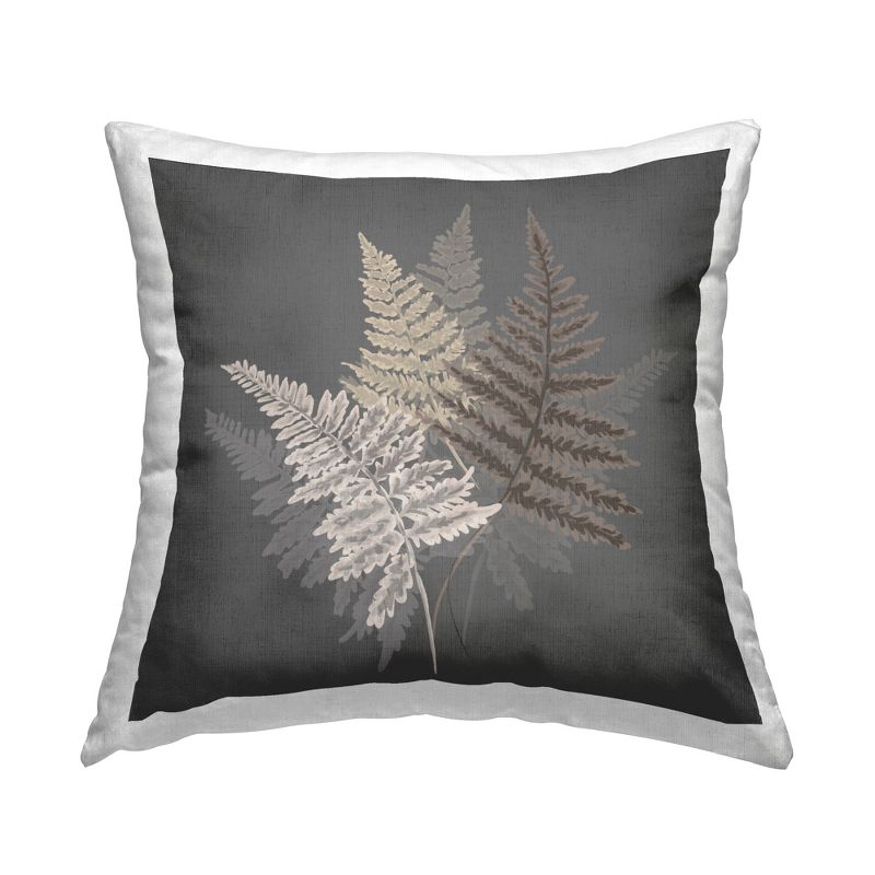Stupell Industries Rustic Forest Fern Arrangement over Grey Printed Pillow, 18 x 18, 1 of 3