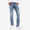 RawX Men's Slim Fit Rip And Repair Jeans Neon Trims - 3 of 4