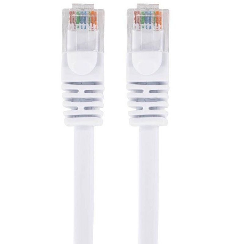 Monoprice Cat5e Ethernet Patch Cable - 100 Feet - White | Network Internet Cord - RJ45, Stranded, 350Mhz, UTP, Pure Bare Copper Wire, 24AWG, 2 of 6
