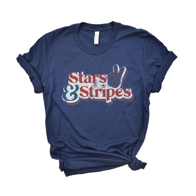 Simply Sage Market Women's Stars and Stripes Distressed Short Sleeve Graphic Tee