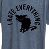 Women's - Instant Message - I Hate Everything Cat Short Sleeve Graphic T-Shirt - 2 of 4