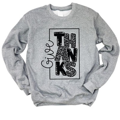 Simply Sage Market Women's Graphic Sweatshirt Give Thanks Square