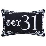 C&F Home 8" x 12" Goth Oct 31 Black Halloween Cotton Printed Petite Pillow
