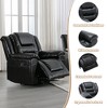 PU Manual Home Theater Recliner Chair with 360¡ã Swivel, Rocking Function and Wide Armrests for Living Room & Bedroom - 4 of 4