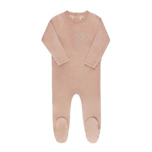 Ely's & Co. - Baby Footie - Velour Center Floral Collection - 1 of 1