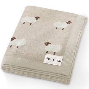 100% Luxury Cotton Knit Swaddle Receiving Blanket for Newborns and Infant Boys and Girls - 1 of 4