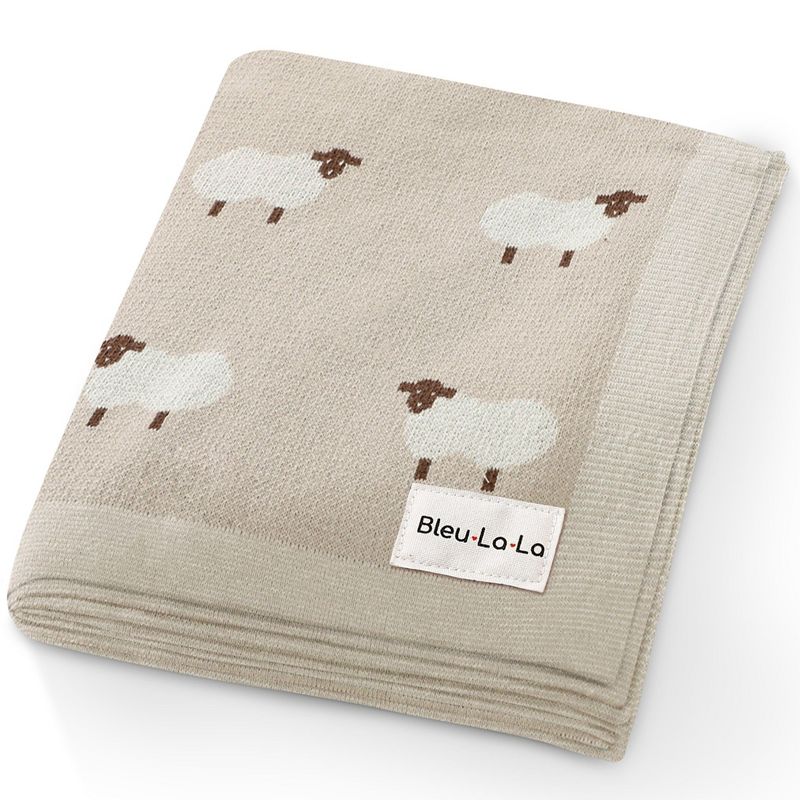 100% Luxury Cotton Knit Swaddle Receiving Blanket for Newborns and Infant Boys and Girls, 1 of 9