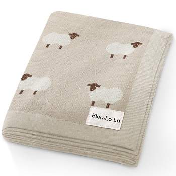 100% Luxury Cotton Knit Swaddle Receiving Blanket for Newborns and Infant Boys and Girls