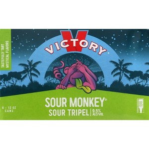 Victory Sour Monkey Tripel Beer - 6pk/12 fl oz Cans - 1 of 4