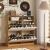 KTMBDW Shoe Cabinet with Flip Drawers, Hidden Wood Shoe Cabinet,Freestanding Shoe Storage Cabinet for Entryway Hallway - 3 of 4