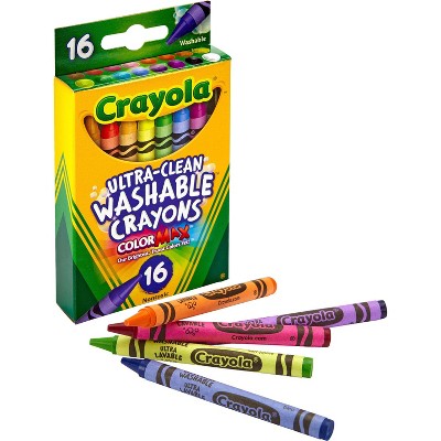 Crayola Ultra-Clean Washable Crayons Regular 8 Colors 16/Box 526916