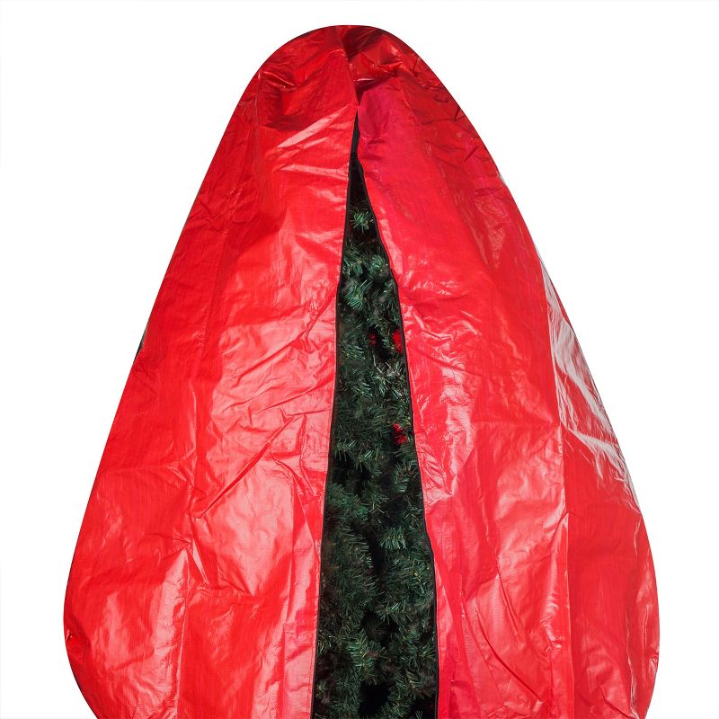 Hastings Home Upright Christmas Tree Bag - Zippered Cover with Handles and Cinch Cord for Assembled Artificial Trees, 3 of 8