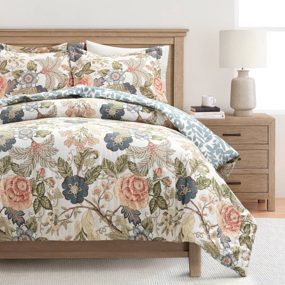 Photos - Bed Linen Lush Décor 3pc Full/Queen Sydney Reversible Comforter Set Green/Blue