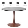 LeisureMod Bristol 35" Round Dining Table with Sintered Stone Top and Cherry Steel Pedestal Base for Modern Kitchen and Dining Room - 4 of 4
