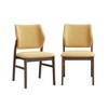 GDFStudio Ruby Contemporary Rubberwood Linen Upholstered Dining Chairs (Set of 2) - 2 of 4