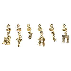 Unique Bargains Snake-shaped Leaves Hair Cuffs Dreadlock 6 Pcs - 1 of 4