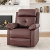FONTOI Small Rocker Swivel Recliner Chair, Rocker Recliner with Foot Rest and Armrests, Lazy Sofa for Bedroom Living Room, Brown, 32.2"*39.3"*34.2" - 2 of 4