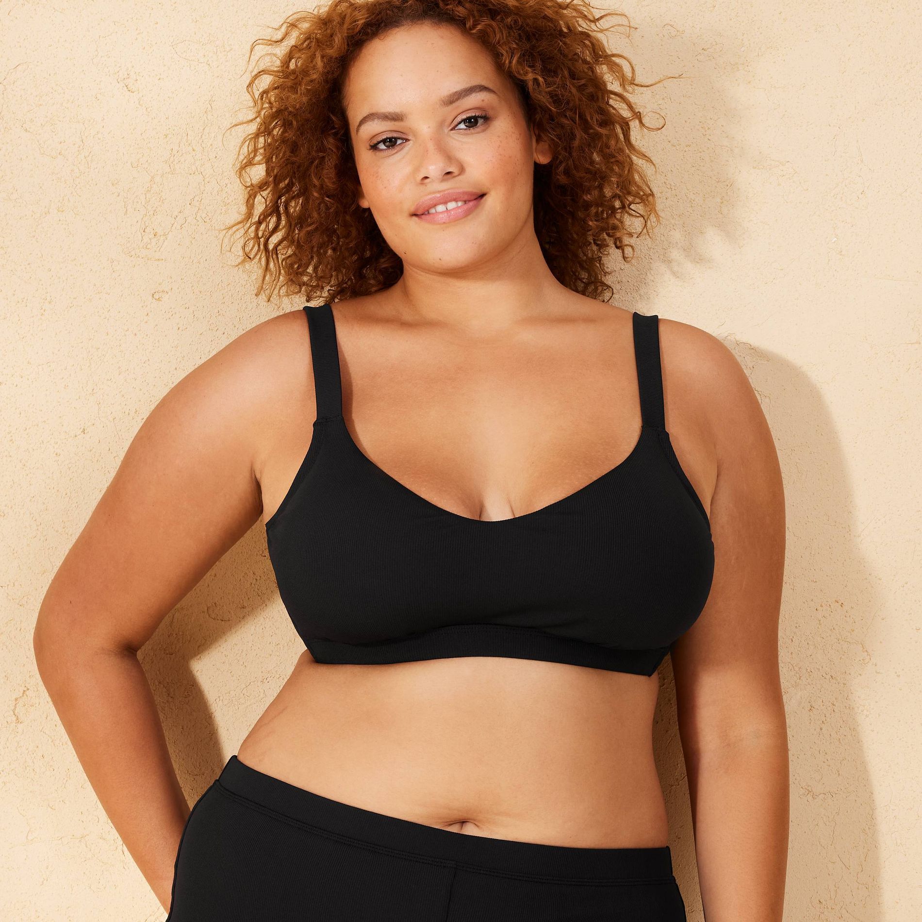 Women's Ribbed Textured Bralette Bikini Top - Wild Fable™