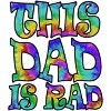 Adult Design By Humans Tye Dye This Dad Is Rad By honeytree Pullover Hoodie - 2 of 2