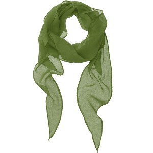 Elerevyo Women's Solid Rhombus Wrinkle Neck Beach Gauze Scarf - 1 of 4