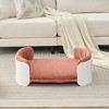LAOTIES Scandinavian Style Elevated Cat Bed,Breathable Pet Couch With Removable Washable Mattress - 3 of 4