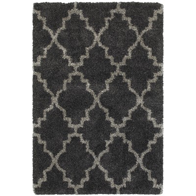 Oriental Weavers Henderson 092K1 Charcoal/ Grey Indoor Area Rug - 3'10" x 5'5"