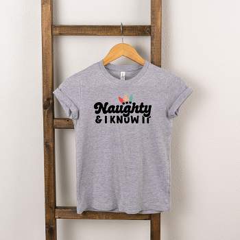 The Juniper Shop Naughty And I Know It Lights Toddler Short Sleeve Tee