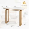 Costway 43.5'' Console Table Faux Marble Entryway Sofa Table with Metal Legs Living Room Black/Gold - 3 of 4