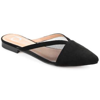 Journee Collection Womens Reeo Slip On Pointed Toe Mules Flats
