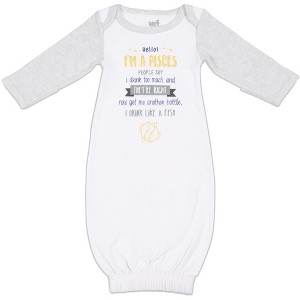 Pavilion Gift Company - Pisces - 0-3 Months Gown with Mitten Cuffs - Leotards and Bodysuits - 1 of 4