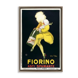 Stupell Industries Vintage Fiorno Wine Black Framed Floater Canvas Wall Art - 1 of 4