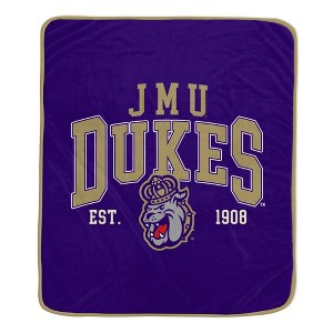 NCAA James Madison Dukes Vintage Arch Block Flannel Fleece Blanket - 1 of 1
