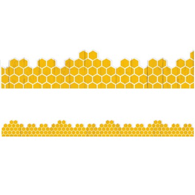 Eureka The Hive Honeycomb Extra Wide Deco Trim, 37 Feet (Pack of 6)
