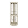 FURNIinspire Utility Storage Cabinets Corner Glass Cabinet, Display Case, Antique Storage Cabinet For Living Room, Bar, White, 16.46"*16.46"*69.84" - 2 of 4