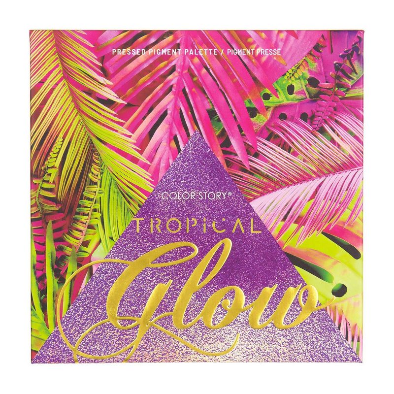 Color Story Pressed Pigment Eyeshadow Palette - Tropical Glow - 0.54oz, 3 of 11