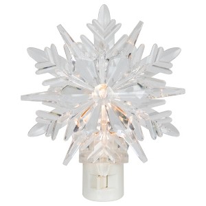 Northlight 3D Snowflake Christmas Night Light - 6" - Clear - 1 of 4
