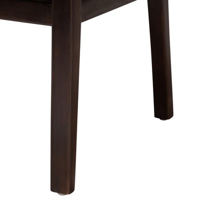 Joana Modern Bohemian Dark Brown Mahogany and Seagrass Arm Chair