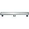 ALFI ABLD24B-BSS 24Inch Modern Brushed Stainless Steel Linear Shower Drain with Solid Cover - 2 of 4