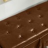 Kumasinova 48" PU Leather Ottoman Bench,Storage Bench with Tufted Button,Upholstered Entryway Bench with Flip-Top,End of Bed Storage Bench for Bedroom - 3 of 4