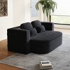 KWPZQEB Folding Sofa Bed, Convertible Sleeper Chair with 4 Pillows and Blanket, Corduroy Floor Folding Chair Bed Lounge Sofa for Living Room - 2 of 4