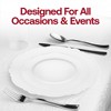 Smarty Had A Party White w/ Silver Rim Blossom Plastic Wedding Set - 30 Sets - 2 of 4