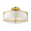 Livex Lighting Wesley 3 - Light Semi-Flush Mount in  Satin Brass - 4 of 4