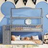 NicBex Twin Loft Bed House Shaped Wooden Bed Frame with Storage Shelf, 3 Drawers, Ladder and Full Length Guardrail, No Box Spring Required, Gray - 2 of 4