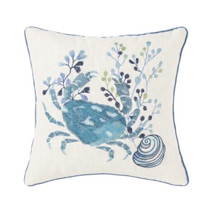 C&F Home Crab Crescent Bay Embroidered Throw Pillow - 1 of 4