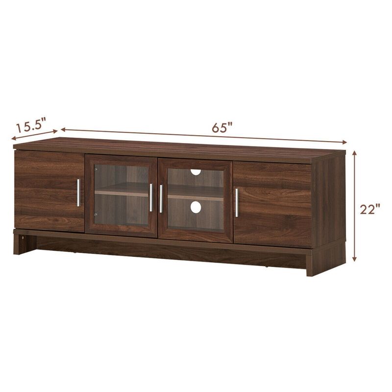 Costway TV Stand Media Entertainment Center for TV's up to 70'' w/ Storage Cabinet, 3 of 11