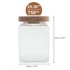 Unique Bargains Durable Window Paper Pattern Decorative Glass Jar with Lid 1 Pc - 3 of 4