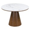 XIYUYE Dining Table Retro Round Dining Table Minimalist Elegant Table for Kitchen - 3 of 4