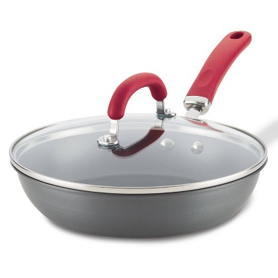 Rachael Ray Create Delicious 10.25" Hard Anodized Nonstick Fry Pan Red Handles