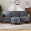 Mjkone Convertible Sectional Sofa Couch, 3-Seat L-Shaped Sofa with Storage Ottoman - 2 of 4
