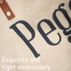 FATMOON Personalized Embroidered Tote Bag - Large Capacity Travel Shoulder Bag for Women, Lettering Canvas Tote for Daily Wear - 4 of 4